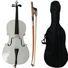 11-12 Unbranded New Student 3 4 Acoustic Cello Case Bow Rosin White Fit For Years Old Kids