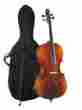 4000f Becker Solid Top Cello Outfit 4 Red-gold Gloss Finish With Nylon Case