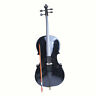756265151260 Unbranded Wood Cello Bag Bow Rosin Bridge Black