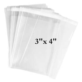 Ultraclearopp200count 888 Display Usa Inc 200 Pcs 3x4 Crystal Clear Resealable Recloseable Cellophane/selfseal Bags 1