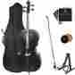 8cco-black Cecilio Size 1 8 Student Cello Metallic Black Stand Soft Case Bow 847848000249