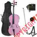 8cco-pink Cecilio Size 1 8 Student Cello Metallic Pink Soft Case Stand Bow 847848000348