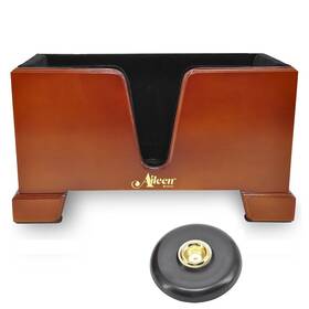 Stc02 Aileen 644824802343 4/4 Full Size Burgundy Wooden Cello Box Stand Black Premium Vel