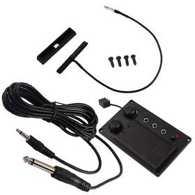 Alnicov 789554772716 Black Electric Violin Silent Eq Pickup Piezo With Plug Hole Cable Vio