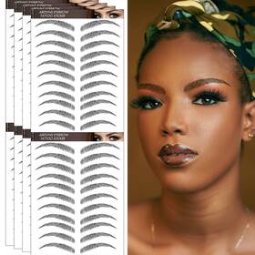 Aresvns Mm-blac-k907 4d Tattoo Eyebrows 99 Pairs Newly Improved Good Looking Black Eyebro
