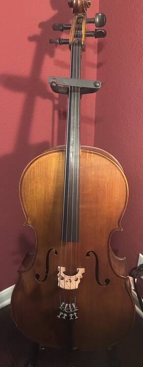 B03108 Bianca Beautiful 3/4 Size Eastern European Handcrafted Cello - Soft Case And Bow