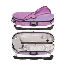Bobelock Bhbu0503a432 1047fv Purple Fiberglass 4/4 Violin Case With Silver Velvet Interior