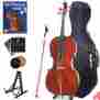 2cco-300 Cco-300 1 Cecilio 2 Solidwood Cello Outfit W Hard Soft Case Book Stand Bow 847848002861