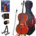2cco-500 Cco-500 1 Cecilio 2 Ebony Flamed Cello Outfit W Hard Soft Case Book Stand 847848002946