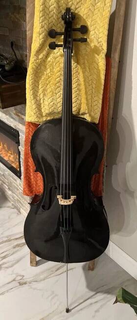 200120848 Cecilio Cello Cco Black Fitted 4/4 Solid Wood W Hard Case Sn