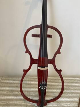 Cecilio Ceco-1dw Electric Cello Gently Used W Soft Case Bow And Accessories