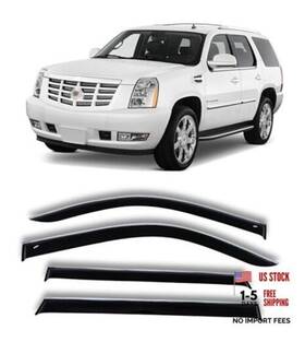 Ct C10407cr Rain Guards For Car Windows - Window Visors With Chrome Trim