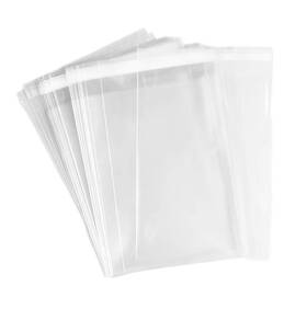 Cutebox 709260124340 500ct Adhesive Treat Bags 3x5 Clear - 1.4 Mils Thick Self Sealing Opp Plastic