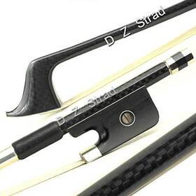 D Z Strad 4334267349 Carbon Fiber Cello Bow With Traditional Frog Made From Polished Premium Ebony
