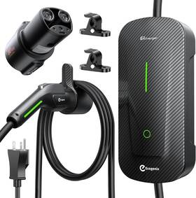 Ecogenix Ec23p Carbon Fiber Level 1&2 Fast Ev Charger For All Tesla 12amp 110v-240v 25 Ft E