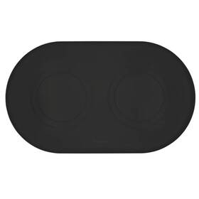 Hl-bwm-blk1 Fable Signature Mat - Dog Bowl Floor Protection With Non-slip Silicone And Ra