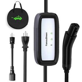 Famousheen 16a-tesla Portable Level 1 2 Ev Charger For Tesla 16a Electric Car Mobile T