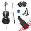 Gc10-3bk-s Grace Cecilio Cco-black Student Cello Soft Case Stand Bow Rosin Bridge 4 Full 849495040876