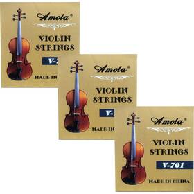 4334277429 Jiaoguo 3 Packs Full Set Replacement Stainless Steel 4/4 Size Violin Strings E A D G