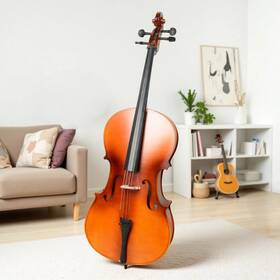 Juhomiee Jt-16997144 4/4 Full Size Acoustic Beginner / Student Cello Set - Bag Bow Rosin Matte