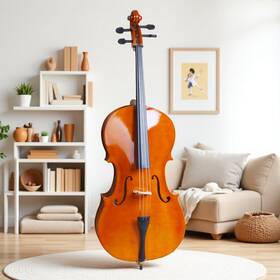 Juhomiee Jt-64250778 4/4 Full Size Acoustic Beginner / Student Cello Set - Natural Bag Bow Rosin