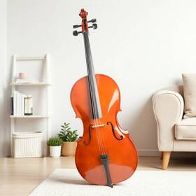 Juhomiee Jt-73263391 4/4 Full Size Acoustic Beginner / Student Cello Set - Bag Bow Rosin Gloss