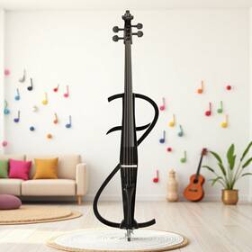 Jt-48171203 Jutoop 4/4 Full Size Electric Cello Set For Beginners - Piano Finish S-shaped And Black Jt-48171203 Jutoop 4/4 Full Size Electric Cello Set For Beginners - Piano Finish S-shaped And Black