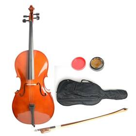 Kcelarec 738629048539 4/4 Acoustic Cello With Case Bow Rosin Retro