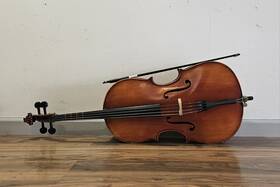C110-wpz Krutz 1/4 Student Cello Model Made By In 2013 With Bow And Cary Bag