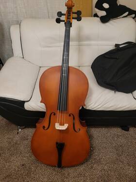 1301t Ktaxon Full Size Cello With Bow And Case 4/4 Beginner