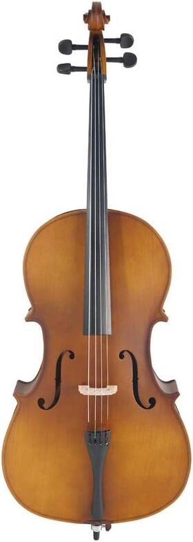 Lkca001 Lykos 4/4 Acoustic Cello Case Bow Rosin Wood Color Beautiful Varnish Finis