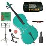 Mc100gr  Merano Full Size Green Student Cello With Bag 813794013961