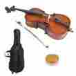 Mru3396730566830hw Unbranded Generic 3 4 Solid Wood Cello Matte Finish Basswood Face Board With Bow Rosin Bag Y8y1