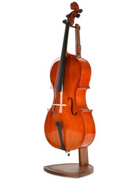 Musbeat 975595650005 Cello Stand Wooden With Bow Holder Handcrafted Wood Floor