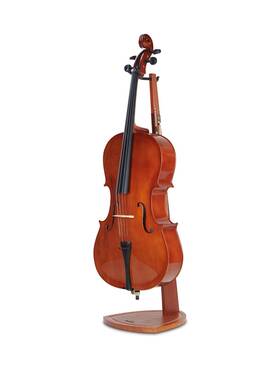 Musbeat 975595650135 Cello Stand Wooden With Bow Holder Handcrafted Wood Floor