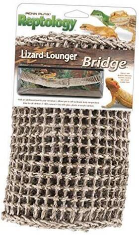Rep706 Penn Plax Reptology Lizard Lounger Bridge 100% Natural Seagrass Fiber Great For