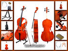 Sd4u561489-09840-560 Acoustic Cello Instrument Specialdeals4u Full Size 4 Wood Case Bow Stand Highquality Strings Tuner Rosin 803173456601