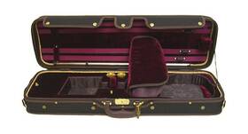 Sky Music 608938299109 Euro-style 4/4 Full Size Violin Case Oblong Black/maroon
