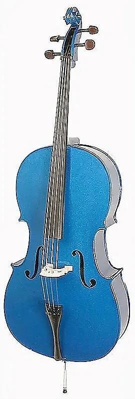 1490cbu-u Stentor Harlequin 1/2 Size Blue Cello String Instrument