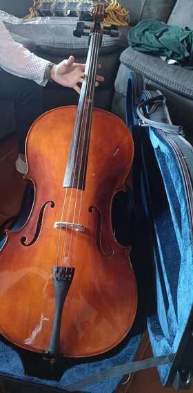 241621 Stravari New Solid Wood - Professional C244 4/4 With Hard Case And Free Shipping