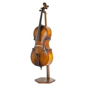 Strich Scs-20 Wooden Cello Stand With Bow Holder Heavy-duty Floor-standing Display