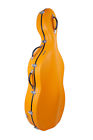 Tonareli Brand New Fiberglass 4 Cello Case Orange 729440198701