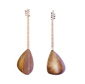 Trirmusic 691026094410 Turkish Quality Long Neck Mulberry Baglama Saz For Sale Asl-109 Saz