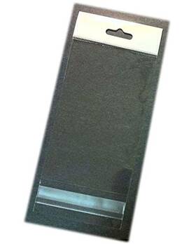 Uniquepacking 746278602460 2x6 Hang Top Clear Resealable Cello/cellophane Bags With Hanging Header - Pack O