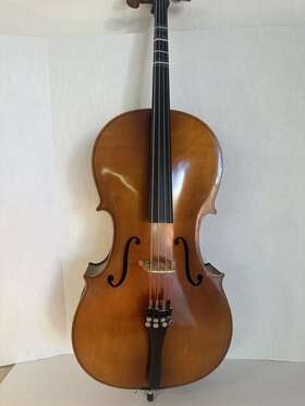 1919 William Lewis And Sons Used 1/2 Size Kids Cello With Bow Bag