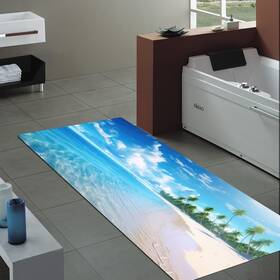 Xjd202403 Wodejia Thickened Rubber Bottom Anti-skid Bath Mat Durable Flannel Brigh