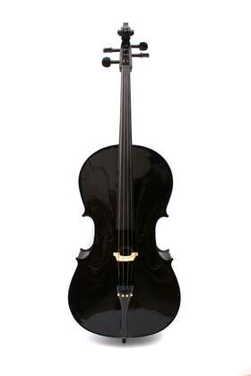 Ec1b5b Yinfente Advance 4/4 Cello Full Size Maple Spruce Ebony Fittings Handmade Black