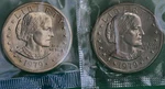 1979 P And Susan Anthony Dollar Bu Coins From Mint Set Cellos Two Sba $1. Fixed Price $5.75.