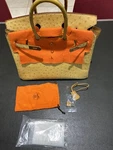 Herm Vintage Ostrich Strauss Birkin 35 Handbag Rare. Fixed Price $92243.85.