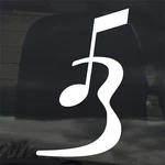 Acoustic Guitar Music Note Custom Vinyl Decal Sticker. Fixed Price $5.99.